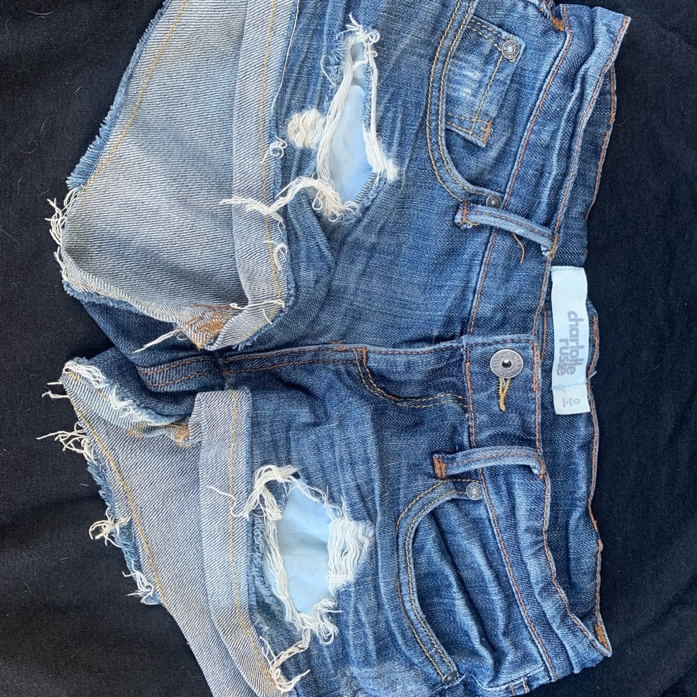 jean shorts. size 0